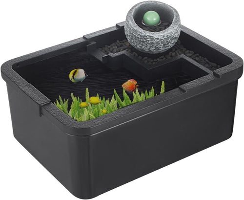 Mini Desktop Fish Tank with USB Pump & LED Light for Shrimp, Jellyfish