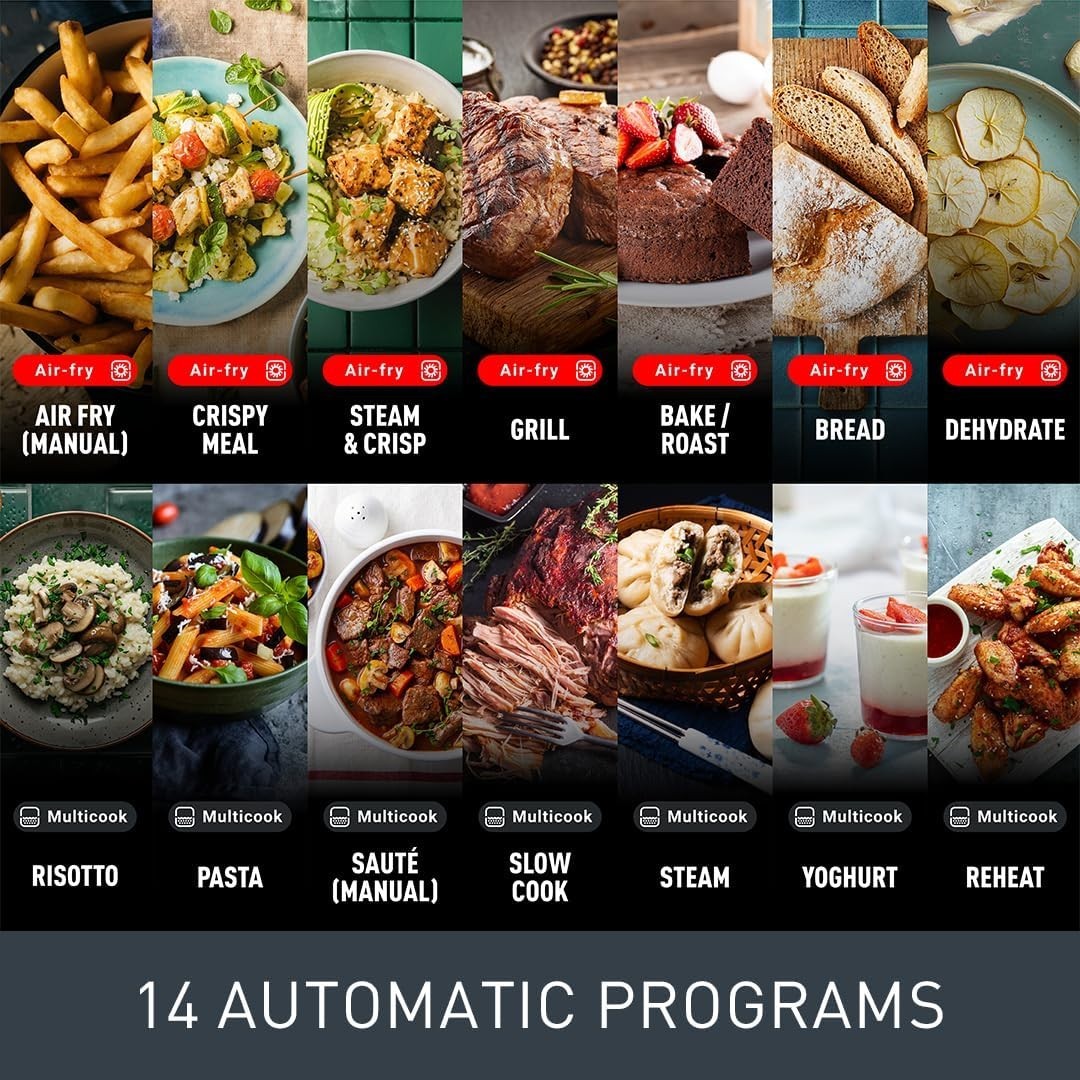 6L Multi Cooker & Air Fryer | Auto-Stir Tech | 14 Programs | Multi-Layer