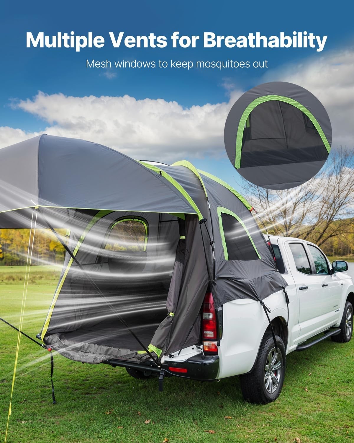 SUV Camping Tent PU2000mm Waterproof Double Layer w/ Awning