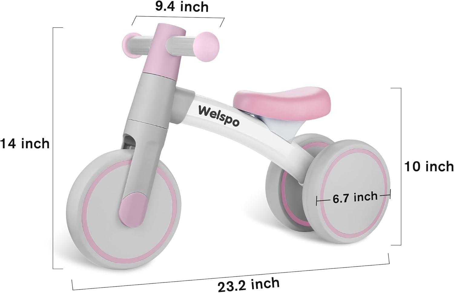 Baby Balance Bike 3 Wheel Toddler First Bicycle No Pedal Age 1-2 Years