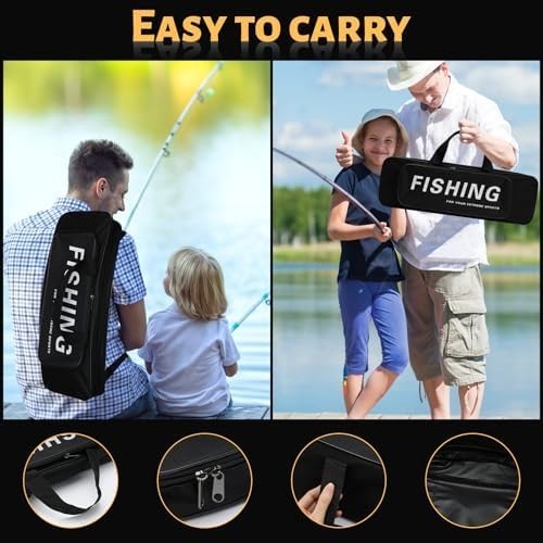 Telescopic Fishing Rod & Reel Kit 2.1m Spinning Pole with Lures & Bag