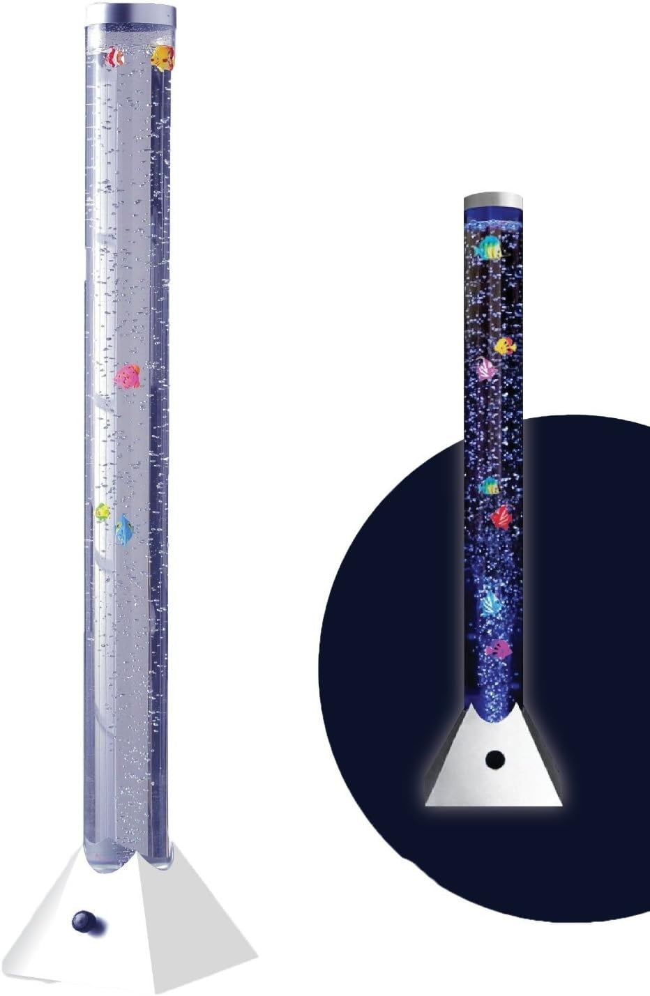 LED Bubble Tube Floor Lamp 90cm Colour Changing Mood Light Standing Tower
