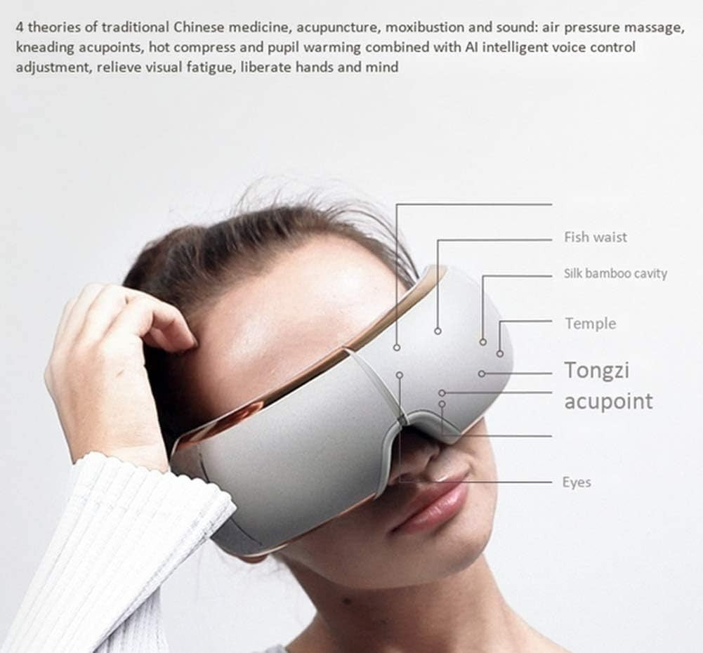 Heated Eye Massager Air Pressure Hot Compress Foldable