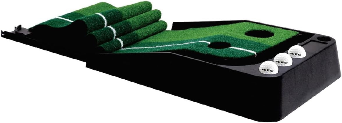 Indoor Golf Putting Mat Auto Ball Return 3m Training Green Home Office