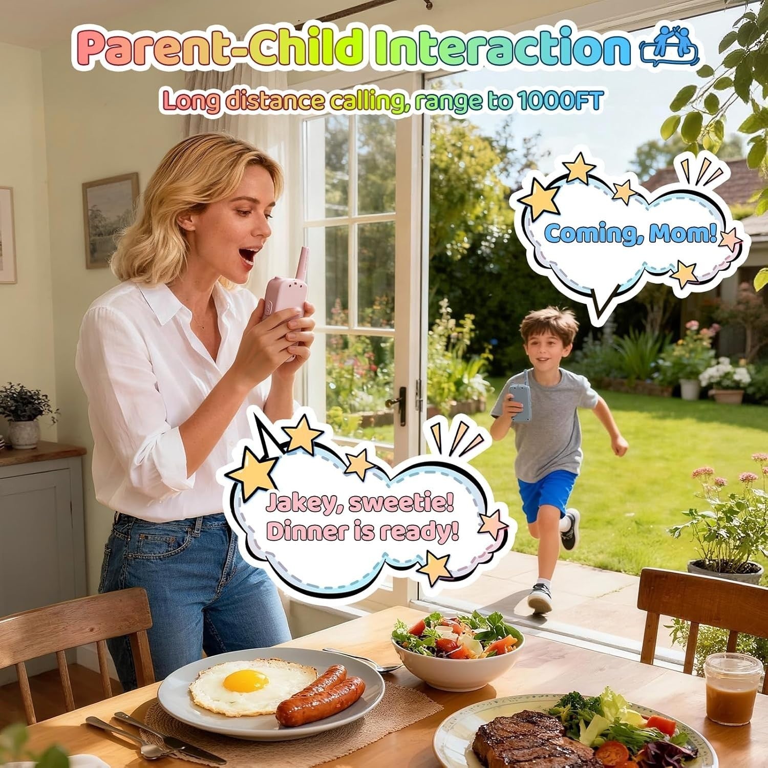 Kids Video Walkie Talkies 2 Pack Rechargeable Voice Changer Toy Gift