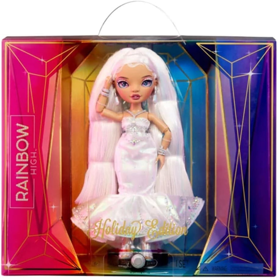 Holiday Collector Fashion Doll Rhinestone Gown Multicolor Hair Stand