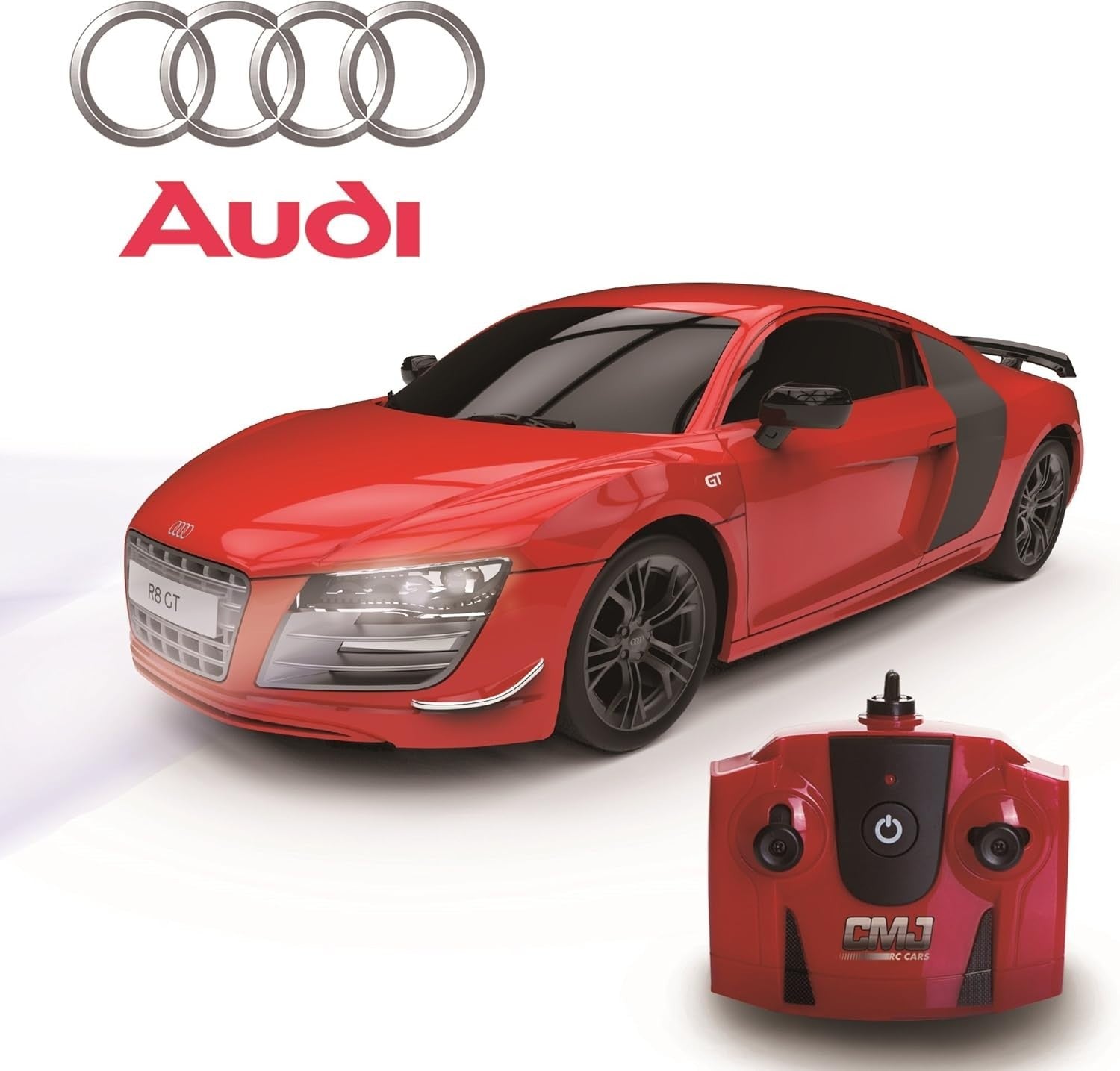 R8 GT 1:24 RC Car Official Licensed Remote Control Toy with LED Lights