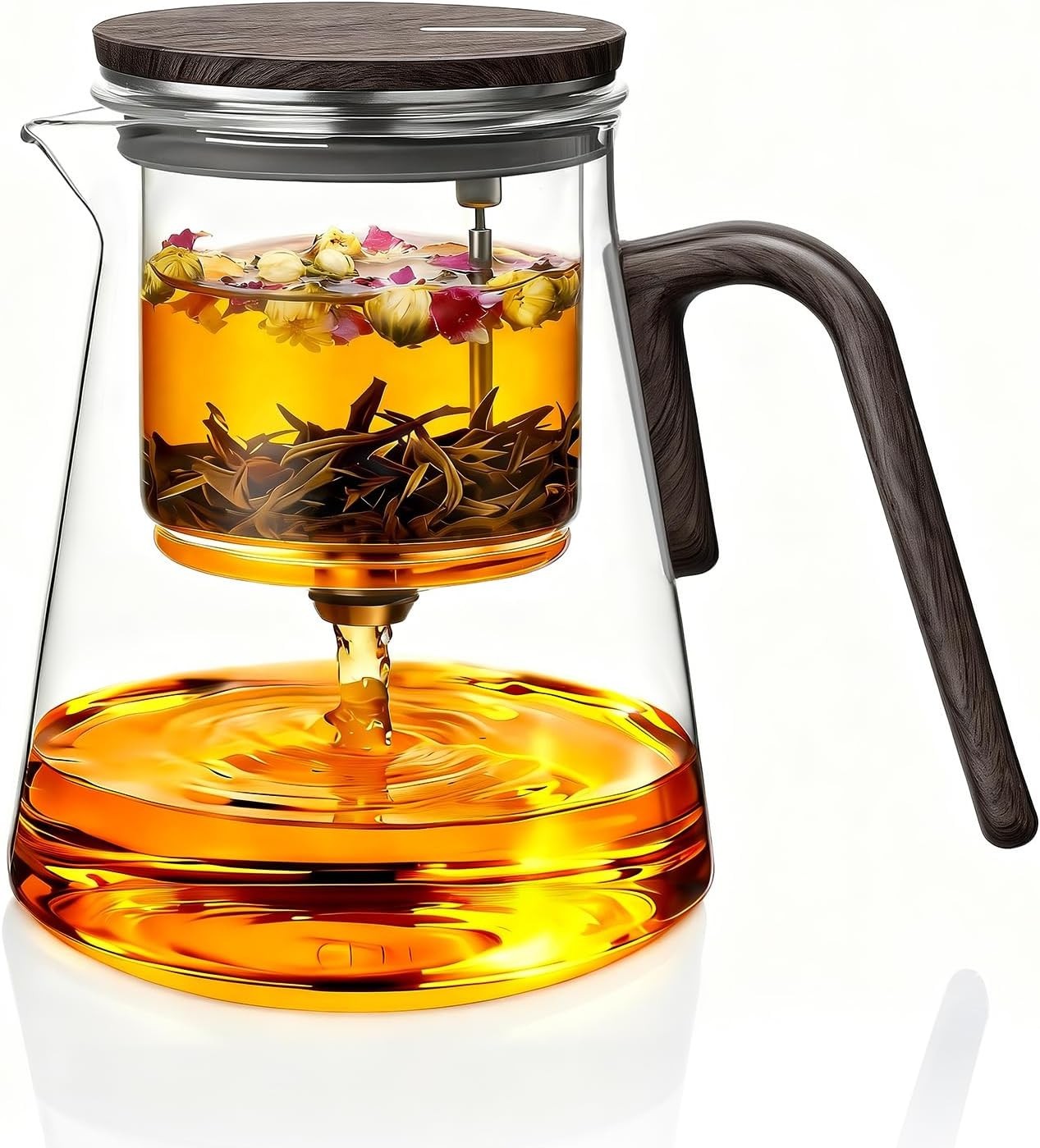 800ml Magnetic Glass Teapot with Infuser Loose Leaf Tea Pot Gift Box