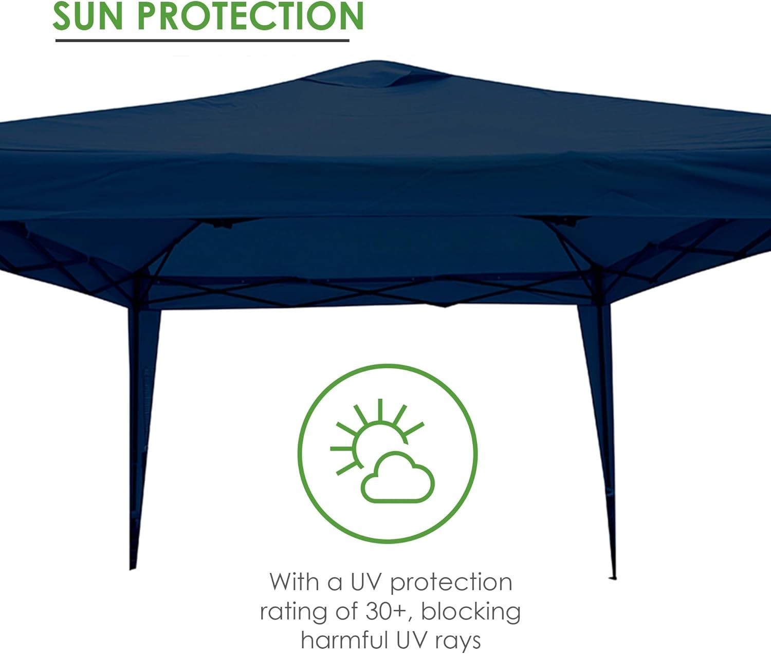 3m Pop Up Garden Gazebo with Side Walls Waterproof Outdoor Tent Navy