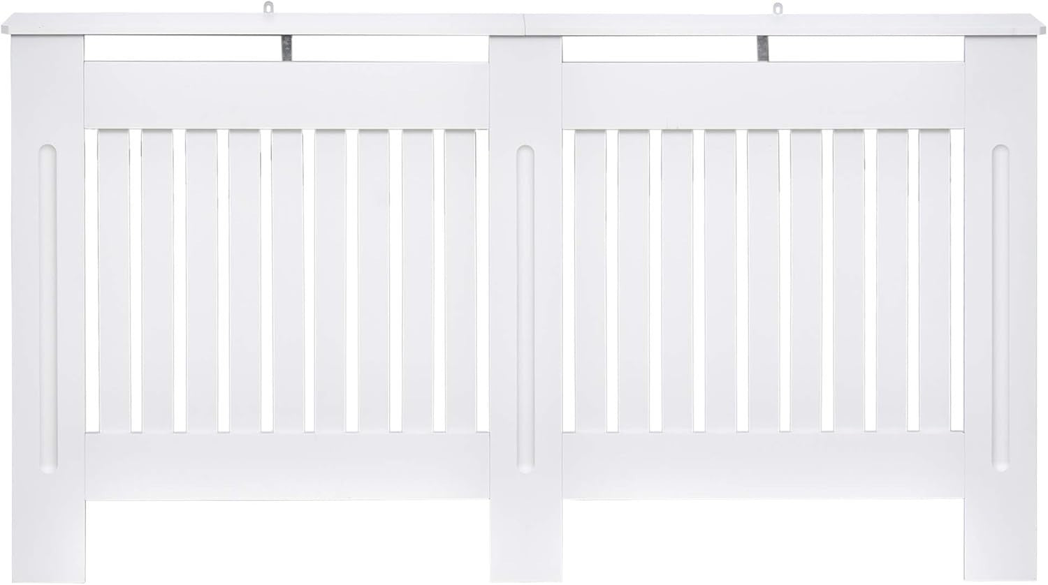 Large White Radiator Cover MDF Slatted Modern Painted Cabinet Heat Efficient