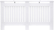 Large White Radiator Cover MDF Slatted Modern Painted Cabinet Heat Efficient
