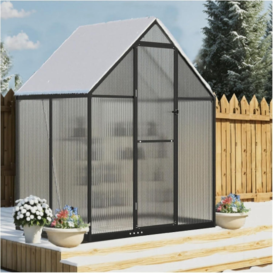 8 Pack Twin Wall Polycarbonate Greenhouse Roofing Panels 4x2ft UV Resistant