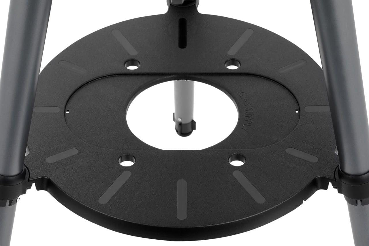 Portable Gas BBQ Grill with Dome Lid Thermometer, Ceramic Chef Pan & Adjustable