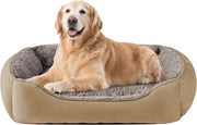 Extra Large Dog Bed Soft Washable Anti Slip Rectangle Brown