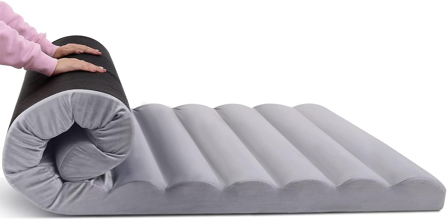 Roll Up Floor Mattress Small Double 10cm Foam Guest Travel Bed Tent