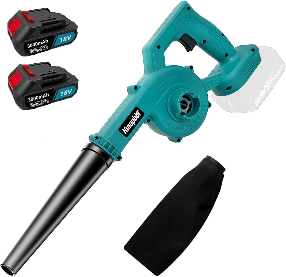 Cordless Leaf Blower Vacuum 18V Dual Battery Handheld Garden Patio Cleaner