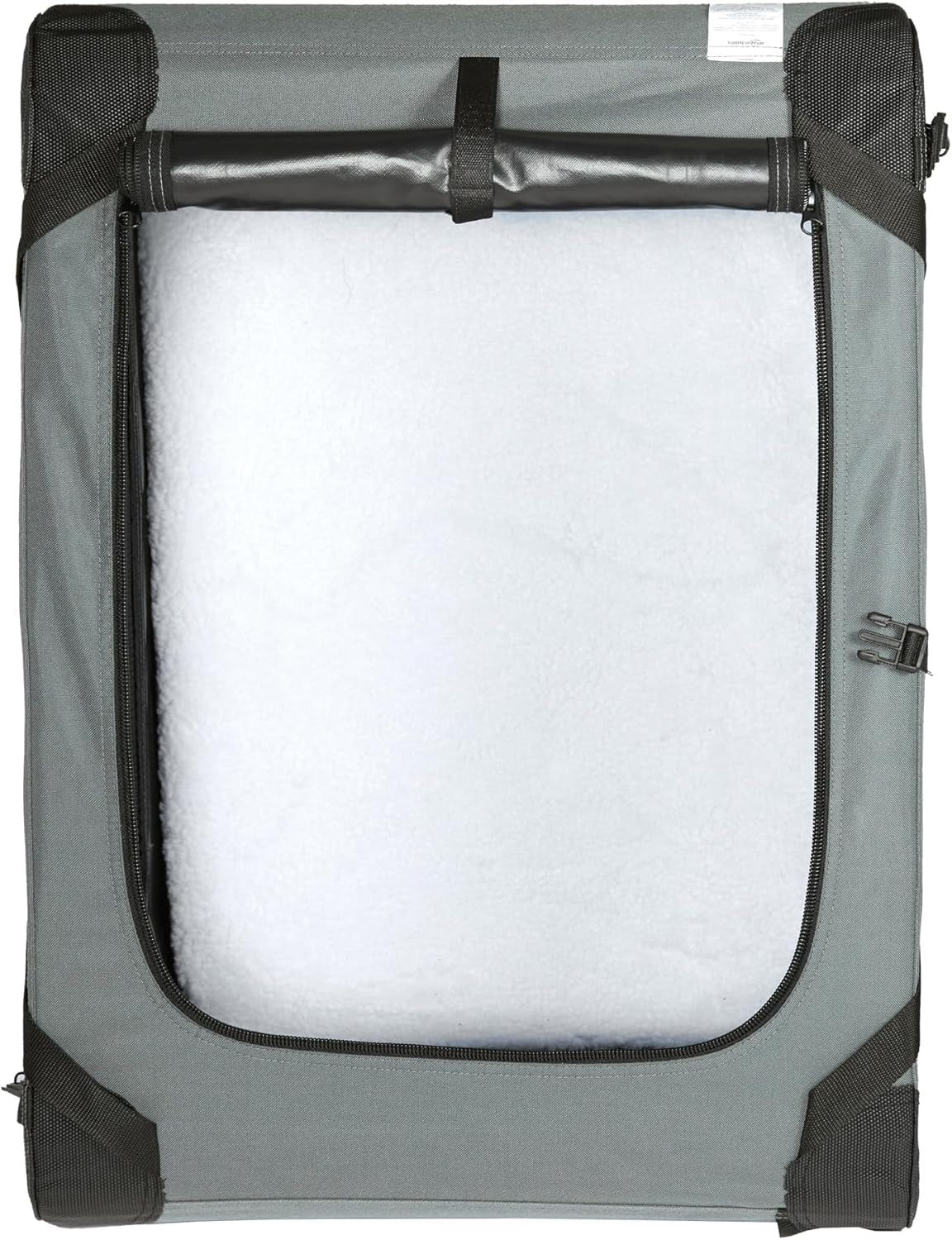 Medium Dog Cat Travel Crate Soft Folding Pet Carrier Cage 76x54x54cm Grey