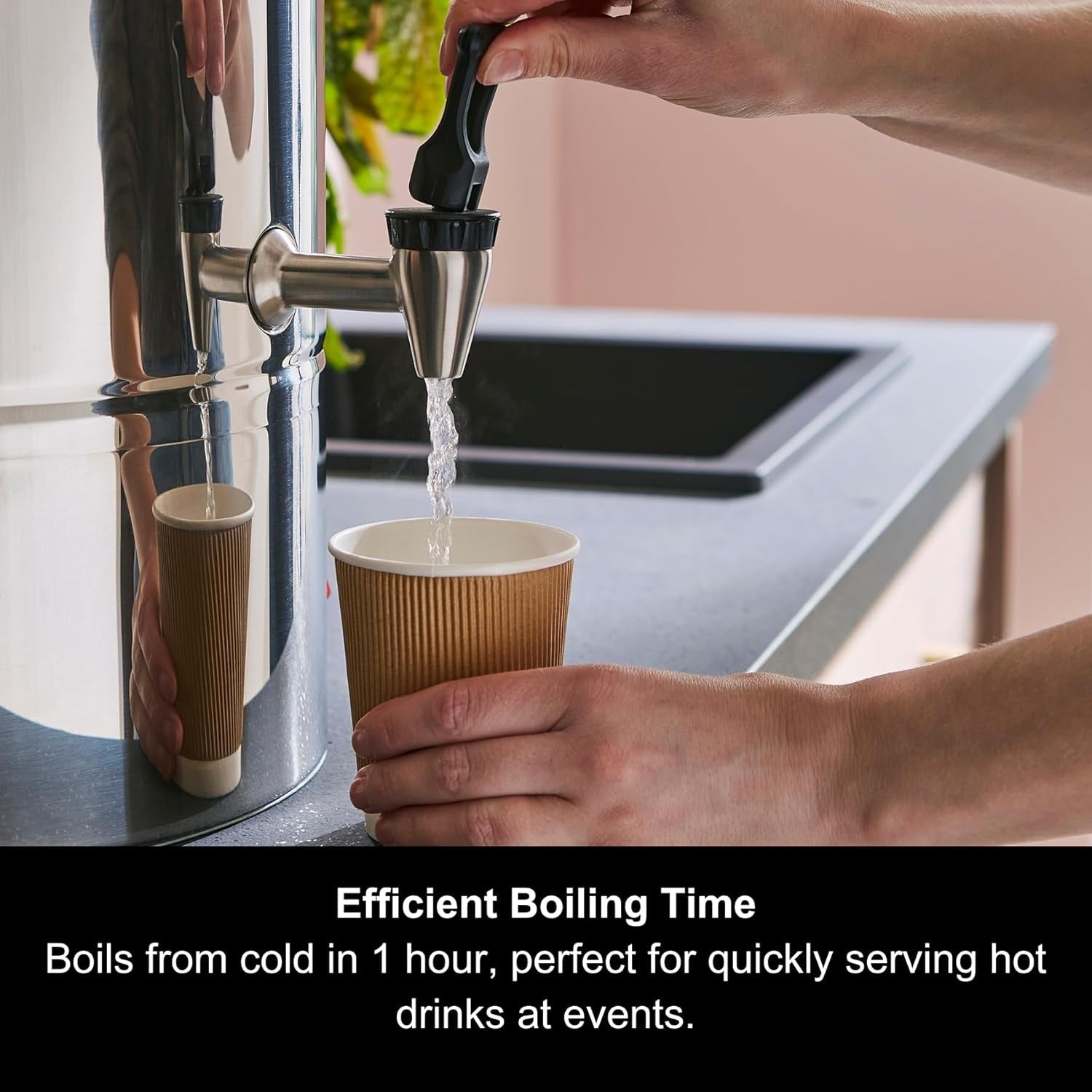 20L Commercial Hot Water Urn Stainless Steel Fast Boil Catering Dispenser