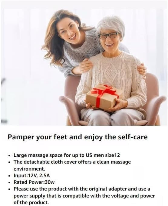 Deep Kneading Electric Foot Massager with Heat, Compression & Remote Control