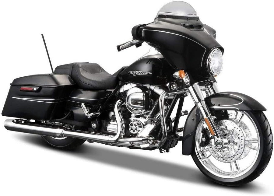 1:12 Scale Diecast Motorcycle Model – Black Street Cruiser Collectible Toy