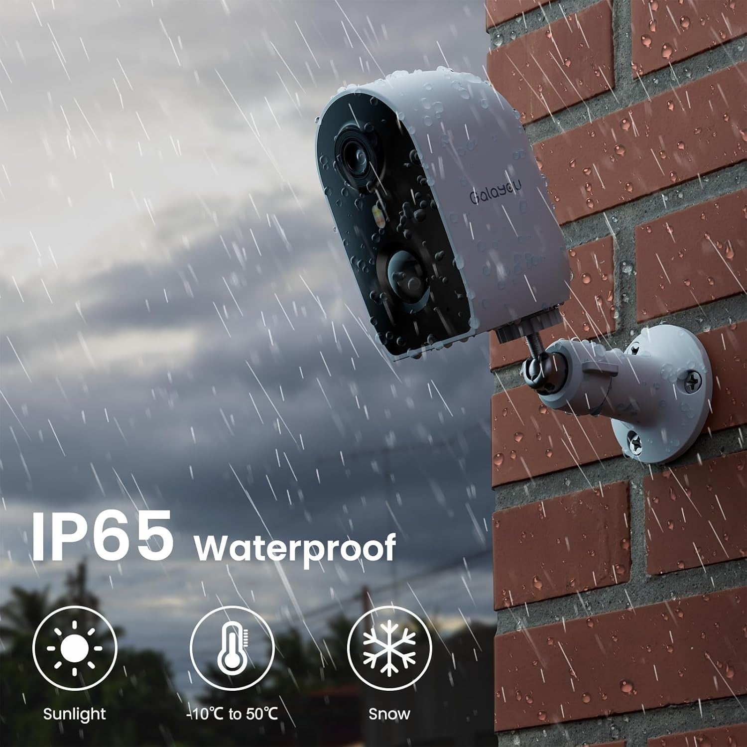 2K Wireless Security Camera Outdoor Battery CCTV Color Night Vision