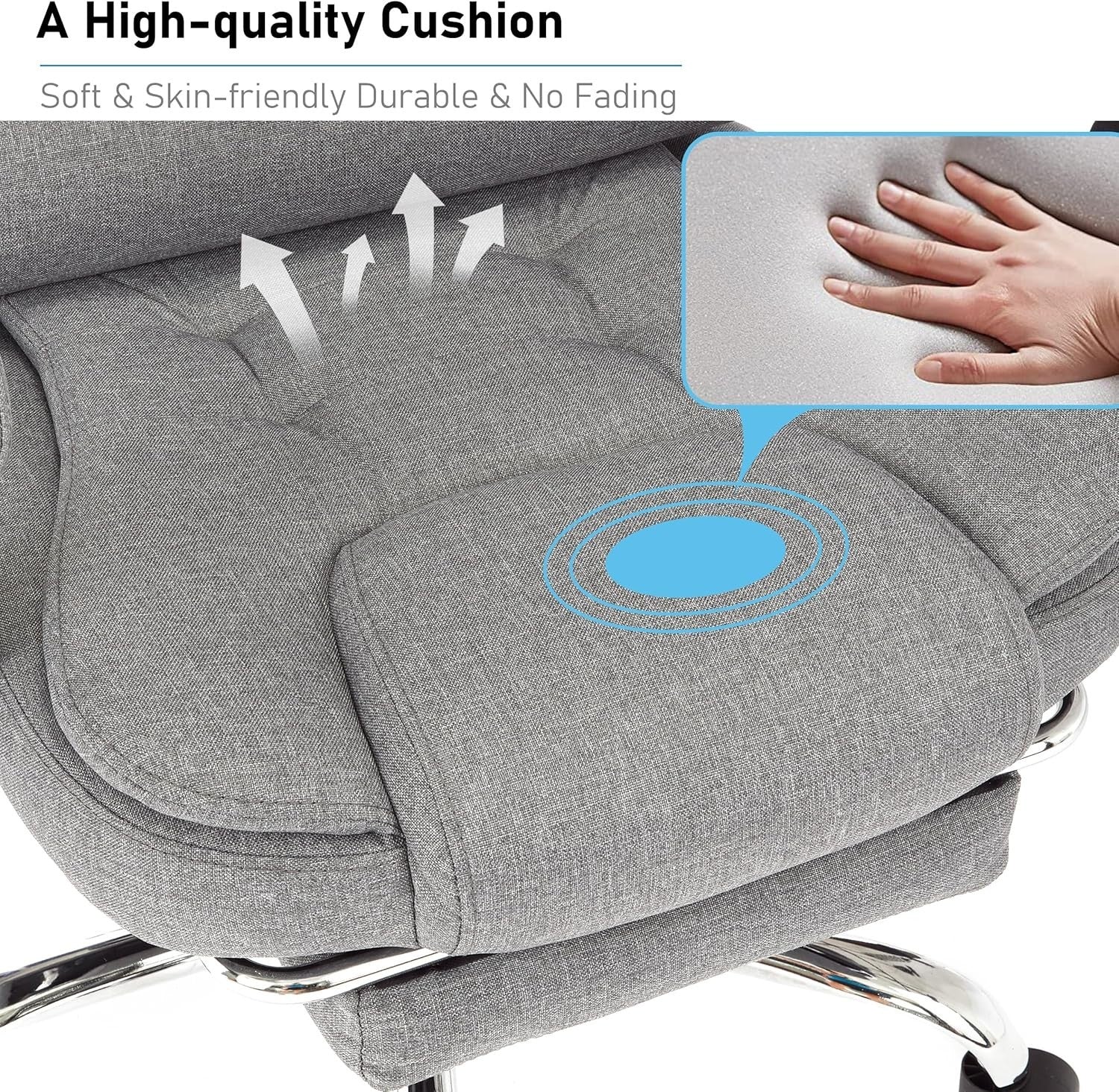 Executive Ergonomic Office Chair Recliner High Back Lumbar Support Padded Armres