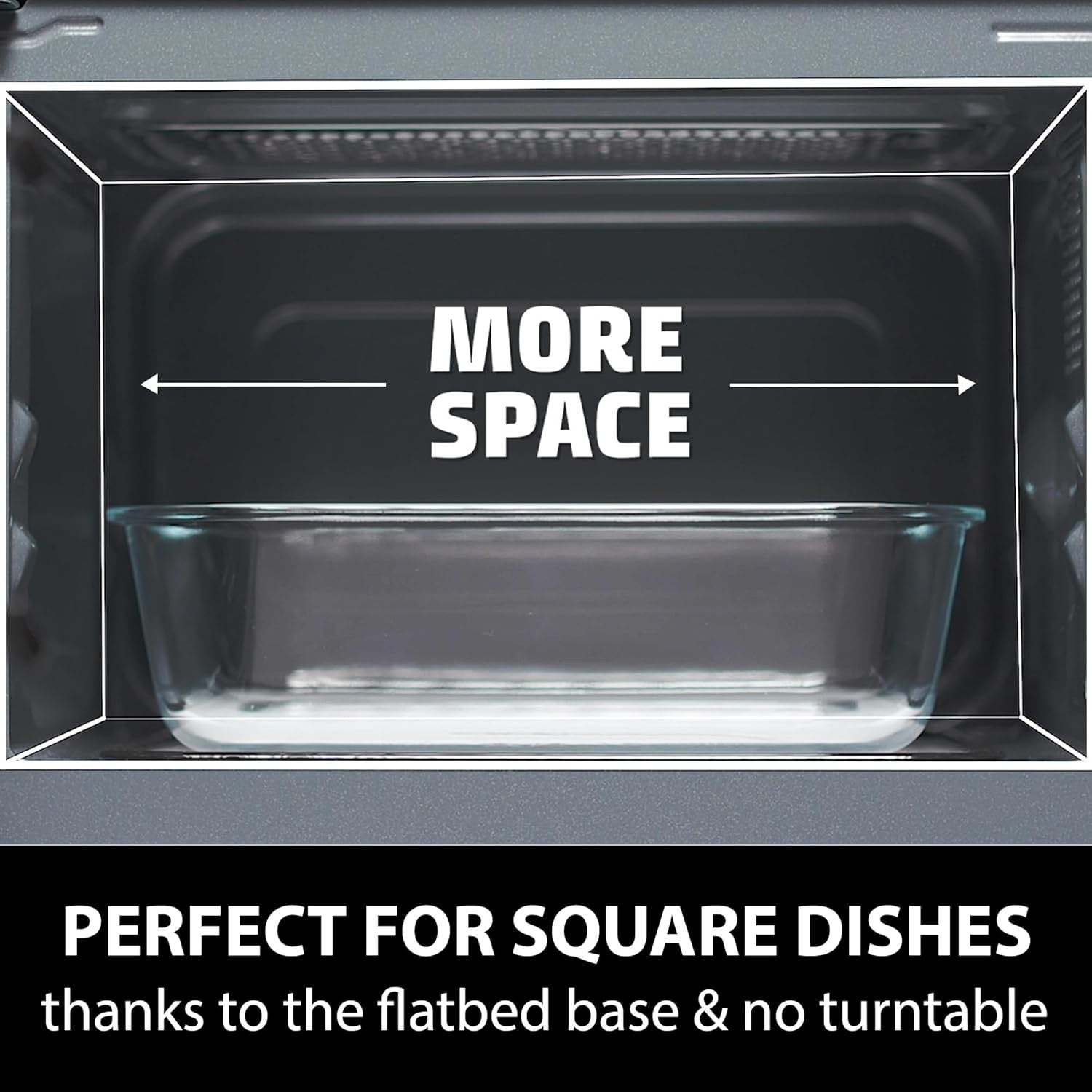 25L Ceramic Microwave Grill 900W 1000W 8 Settings Silver Black