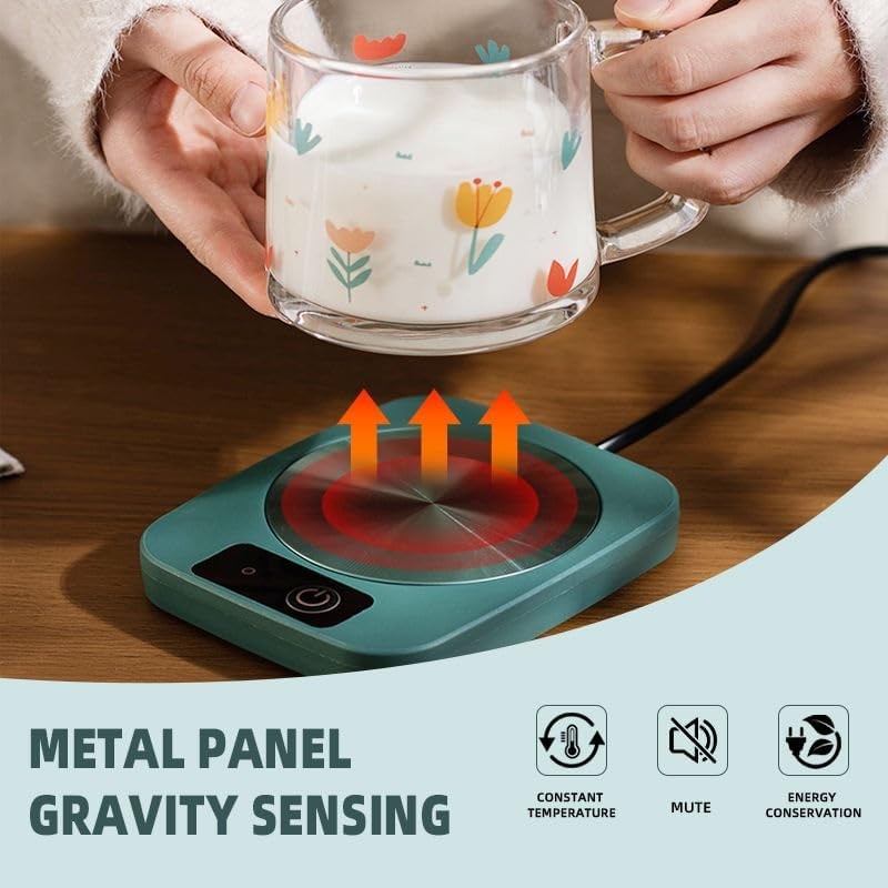 Electric Coffee Mug Warmer Auto On Off Desk Cup Heater Pad