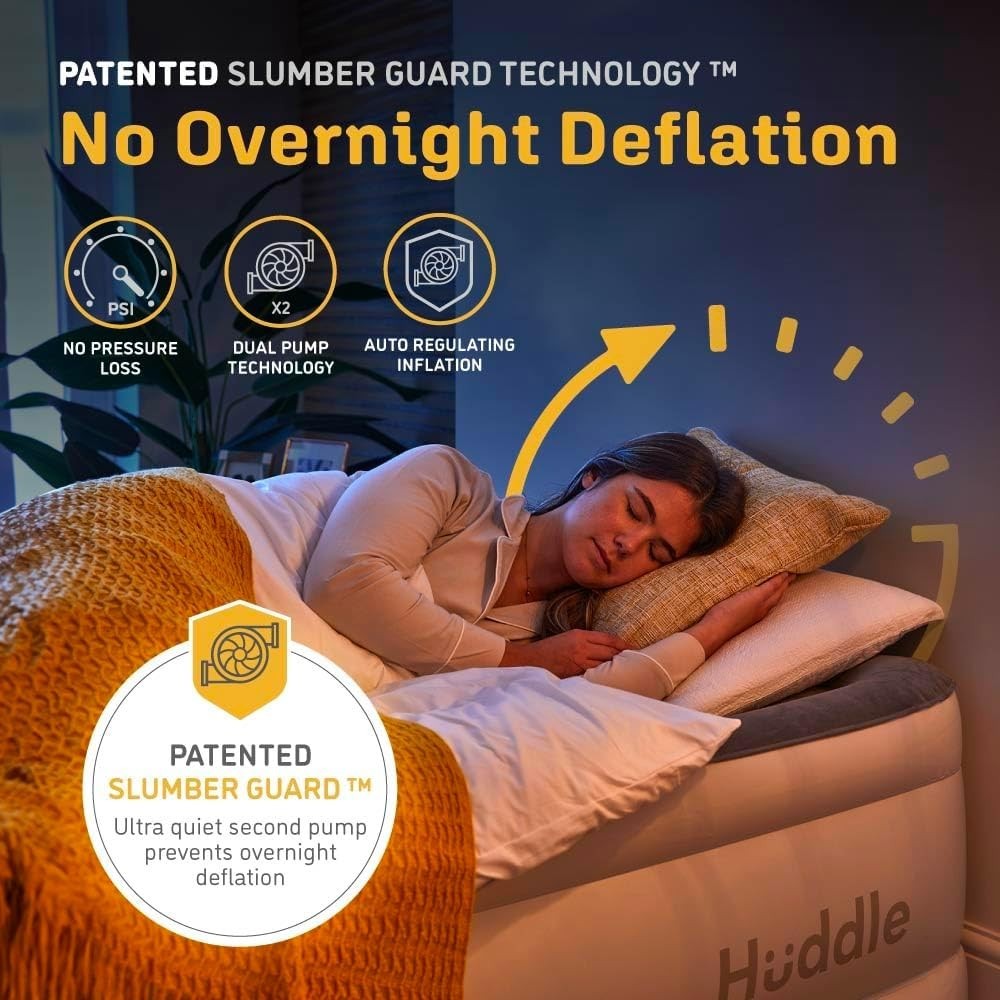 King Size Air Mattress with Built-in Pump | Luxury Inflatable Guest Bed