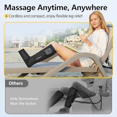 Cordless Leg and Foot Massager for Pain Relief and Circulation