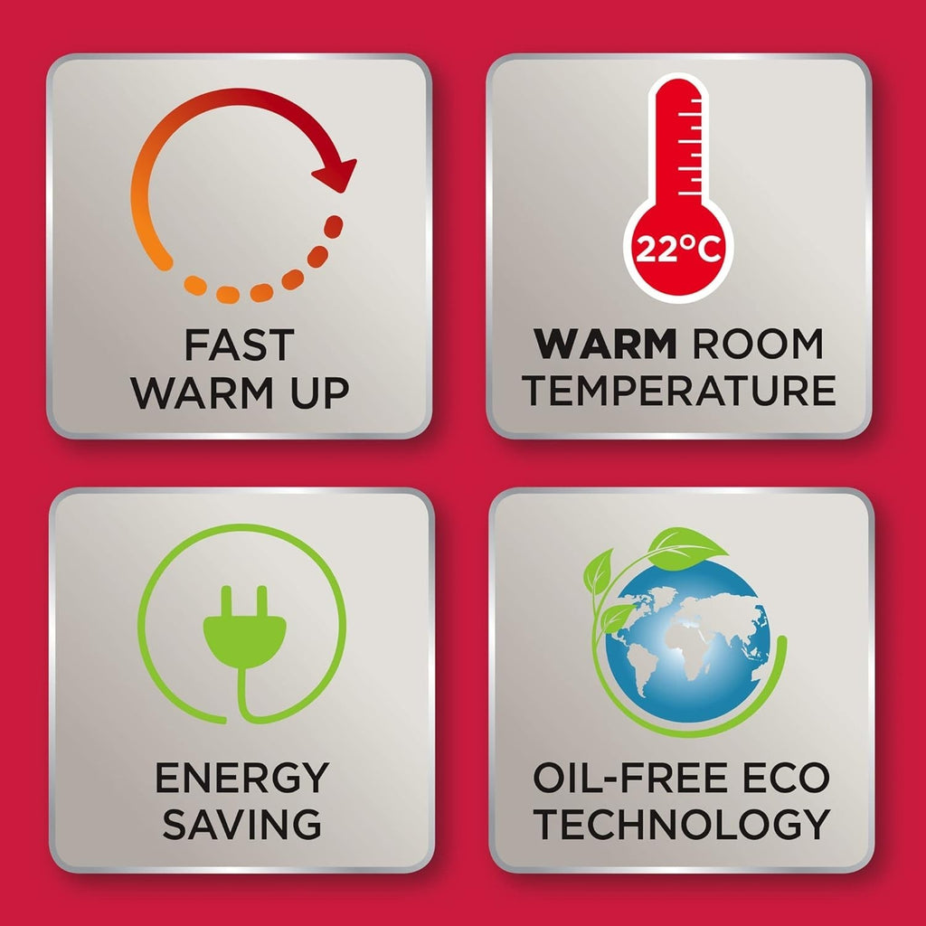 1.5KW Oil-Free Column Radiator Electric Heater Portable Thermostat