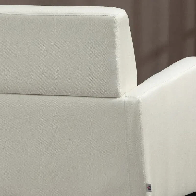 Cream Accent Armchair Upholstered Lounge Chair for Bedroom or Living Room