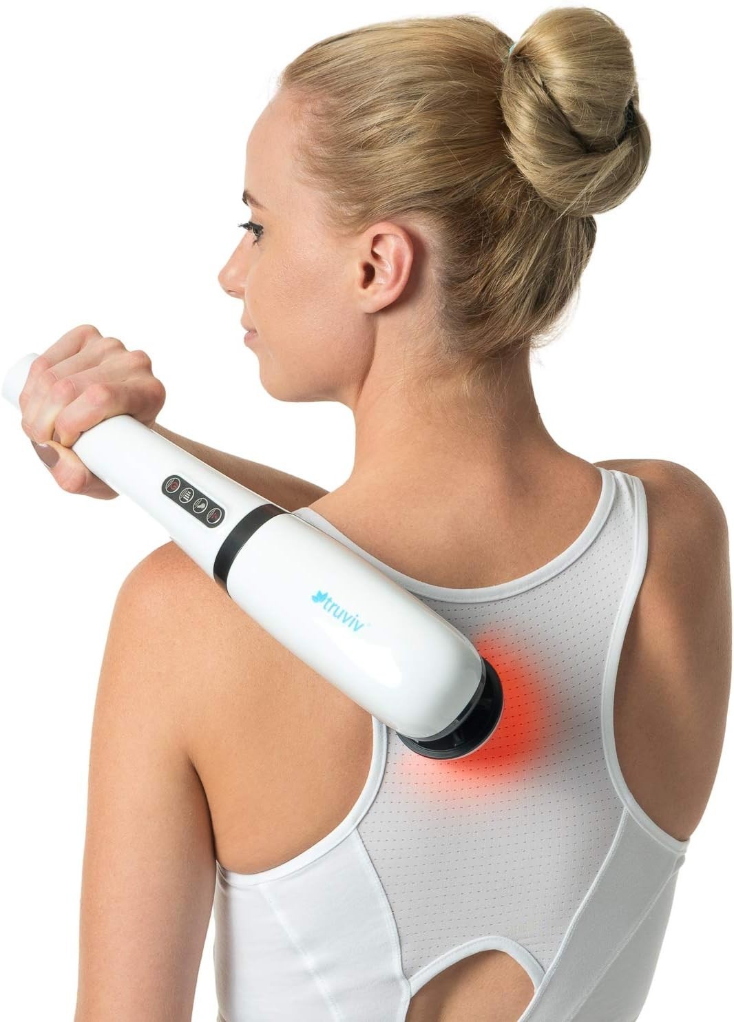 Handheld Deep Tissue Percussion Massager with Heat for Neck, Back & Full Body