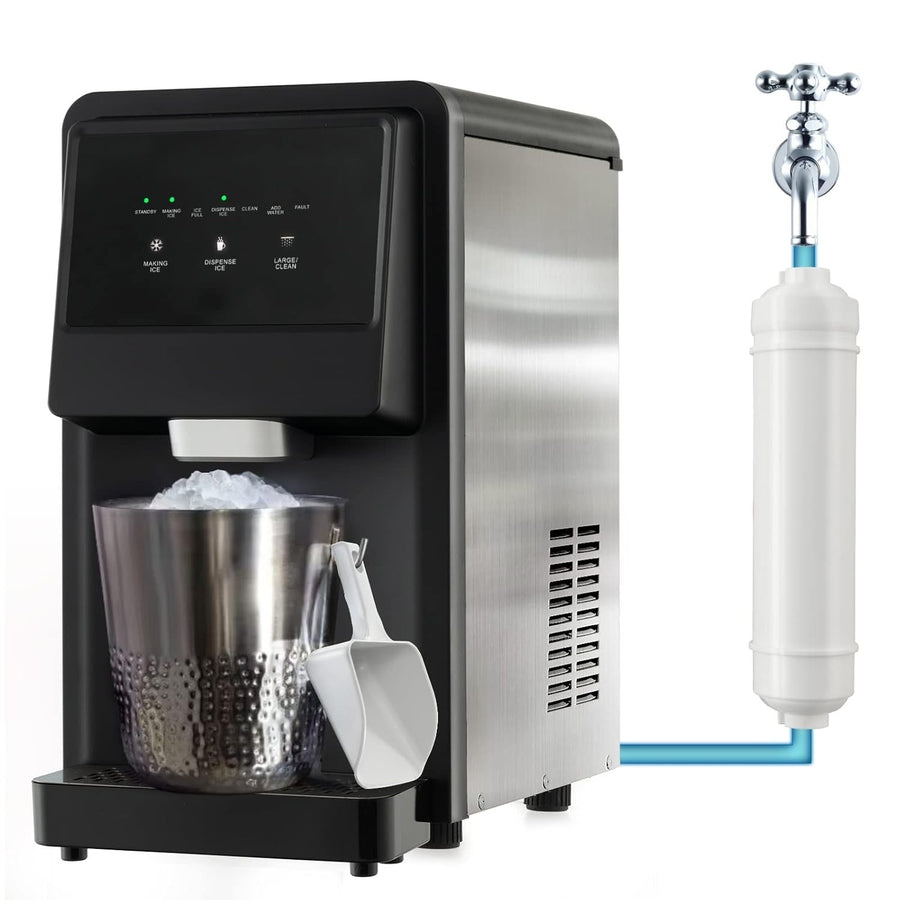 Self Dispensing Nugget Ice Maker Countertop 26kg/24H Self Cleaning