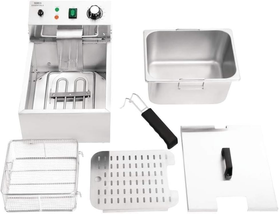 5L Electric Deep Fryer Stainless Steel 3kW Commercial Dial Control