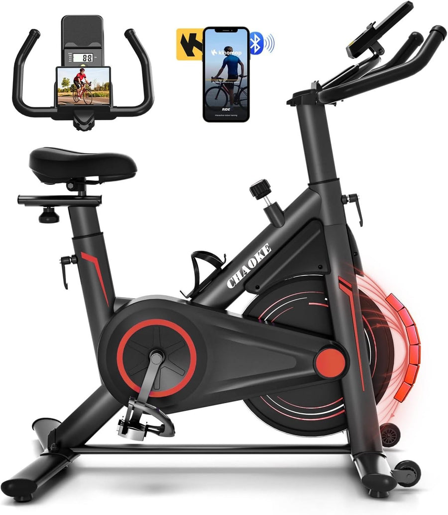 Quiet Magnetic Exercise Bike w/ LCD, APP Sync, Tablet Holder & 360lb Capacity