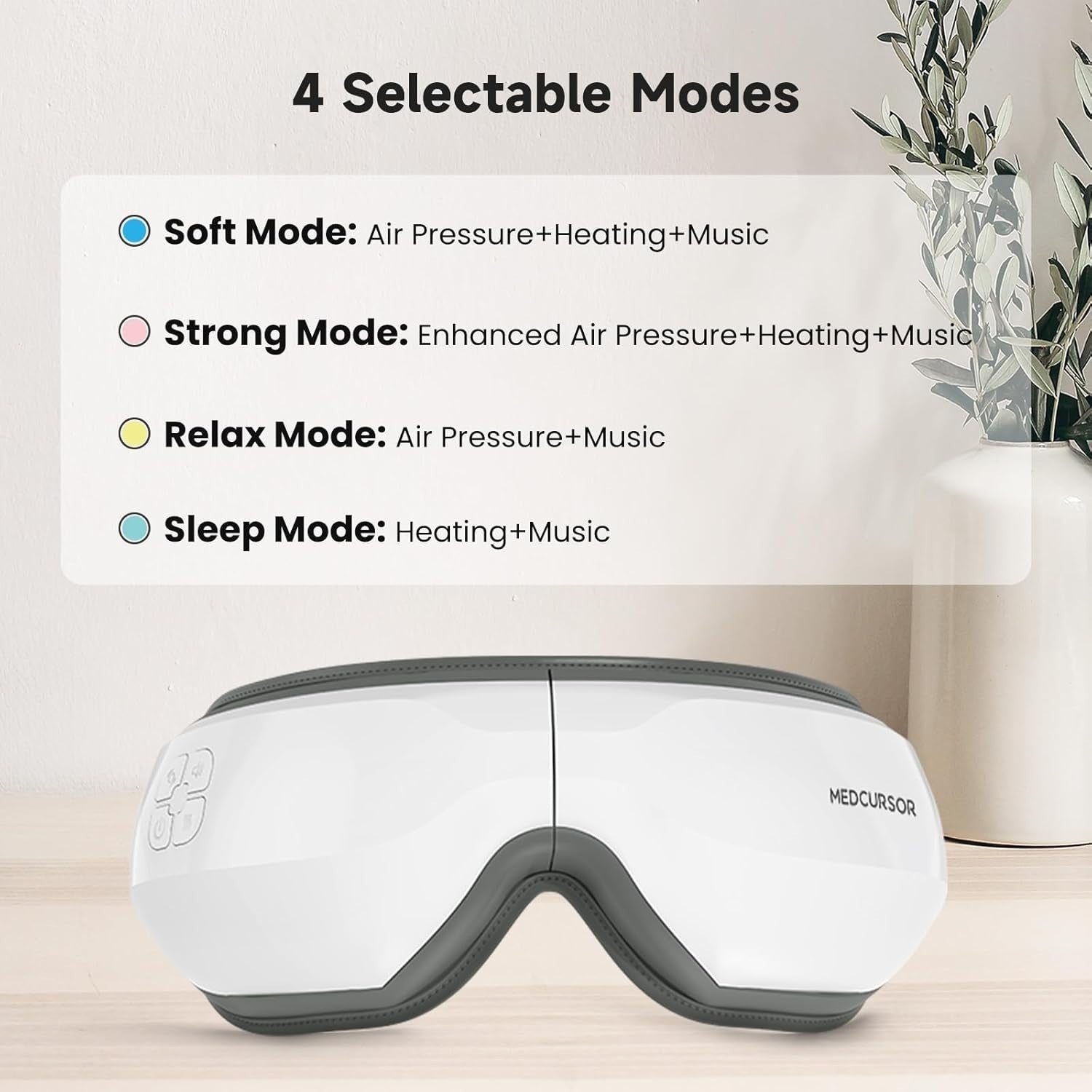 Heated Eye Massager Compression Music Sleep Aid Dry Eye Relief