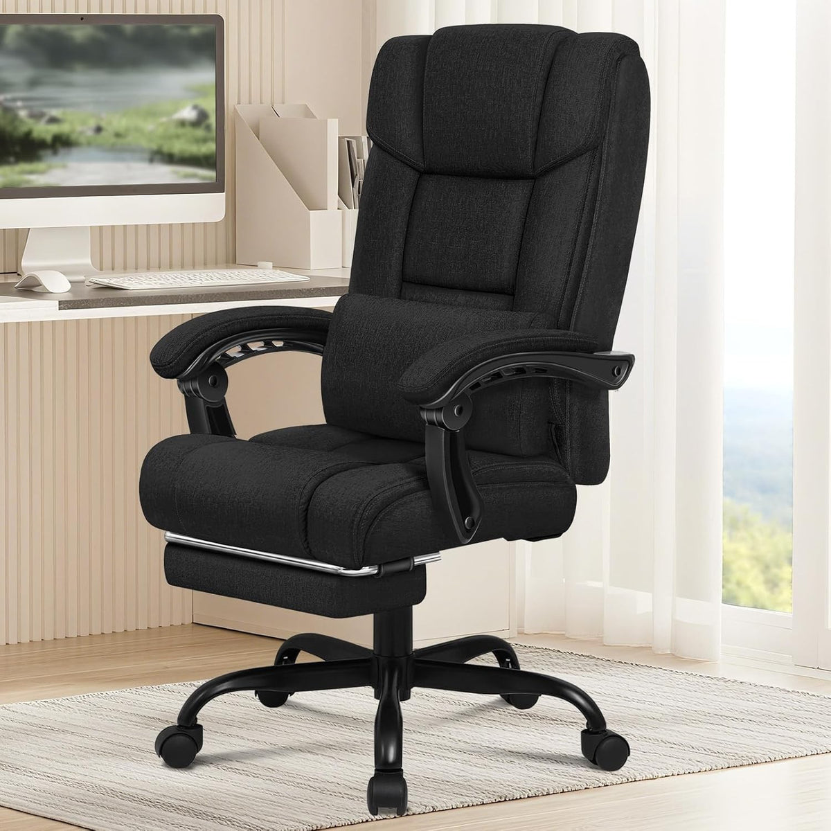 Executive Office Chair Recliner w/ Footrest 180kg Ergonomic