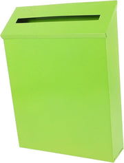 Wall Mount Mailbox Light Green Iron Secure Outdoor Post Box Suggestion Holder
