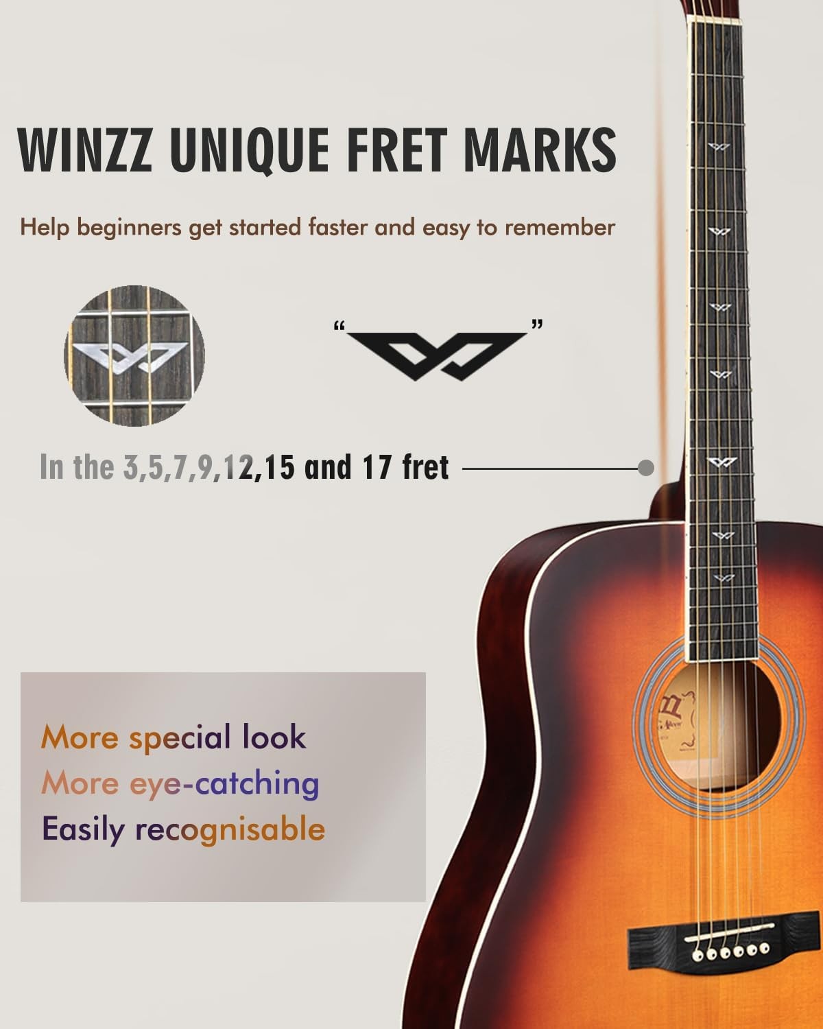 Full Size 4/4 Acoustic Guitar Starter Kit Sunburst Steel String