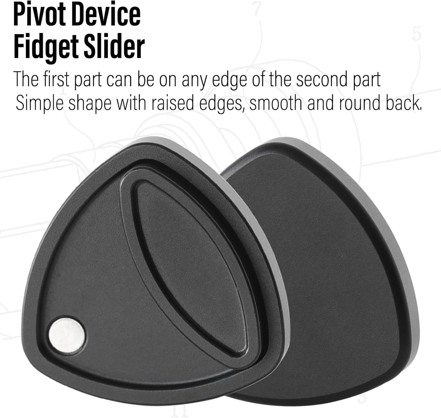 Black Triangle Magnetic Fidget Coin Silent Clicker Focus EDC