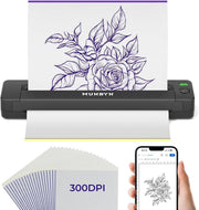 Black Wireless 300DPI Tattoo Stencil Printer Thermal Kit for Artists