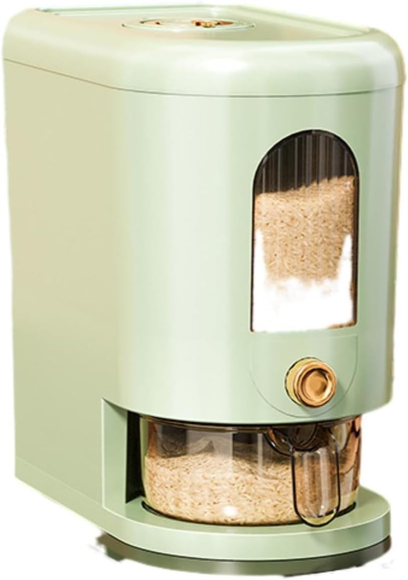 5KG Rice Dispenser Press Storage Container Moisture Proof Grain Bin