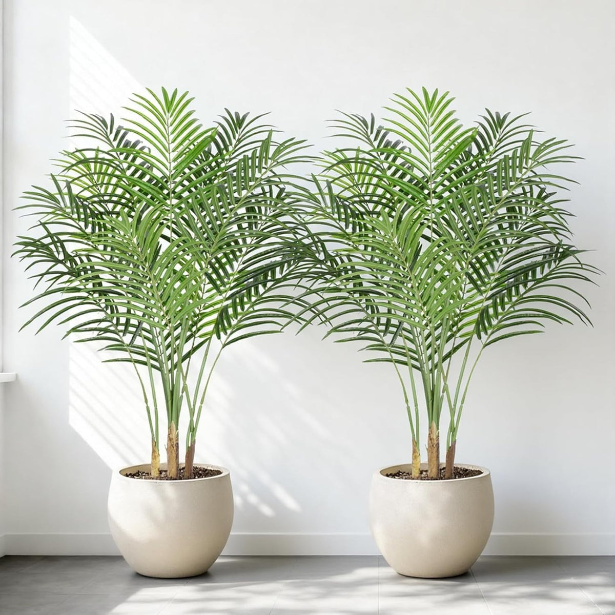 2pcs 120cm Artificial Palm Tree Faux Tropical Indoor Outdoor Home Decor Plant