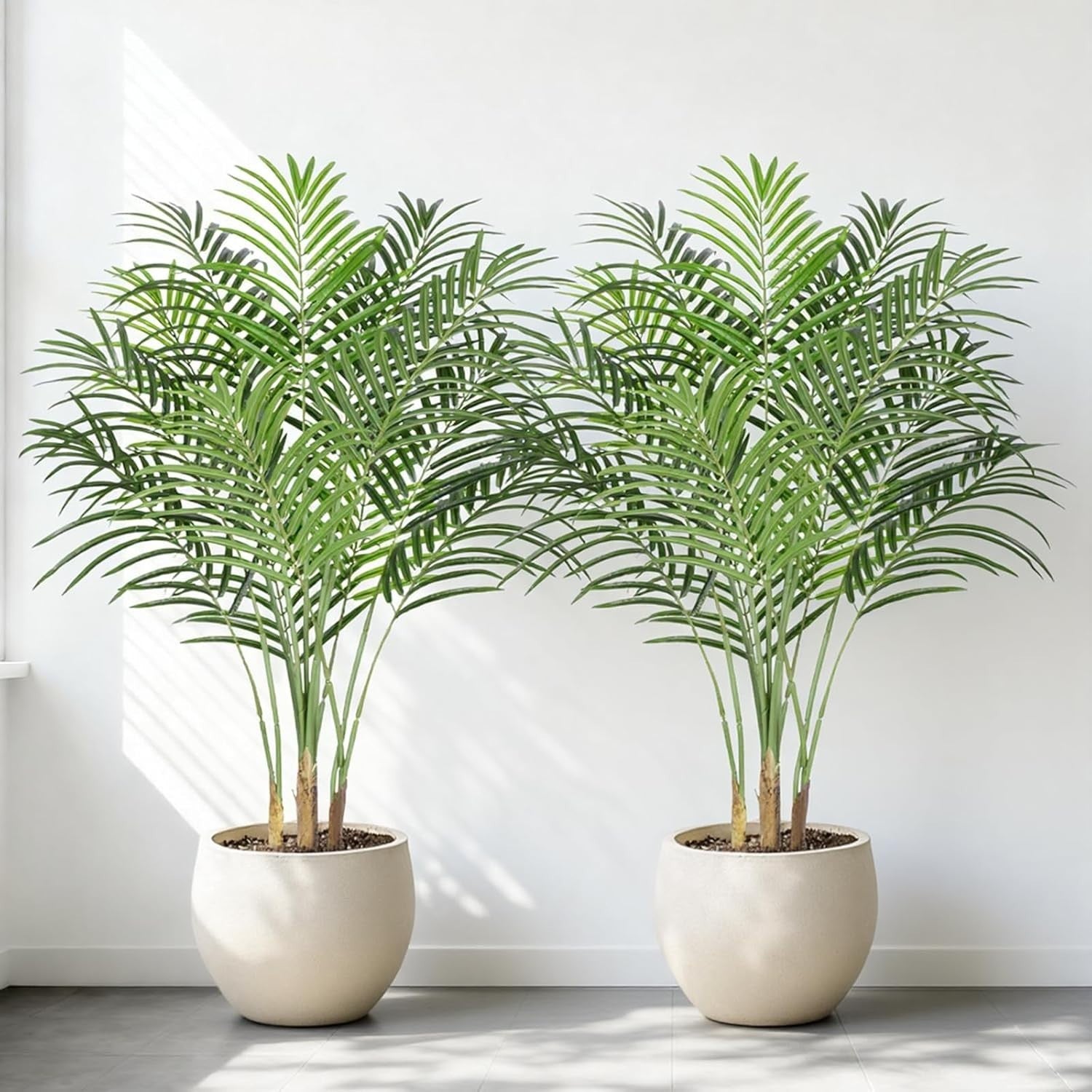 2pcs 120cm Artificial Palm Tree Faux Tropical Indoor Outdoor Home Decor Plant