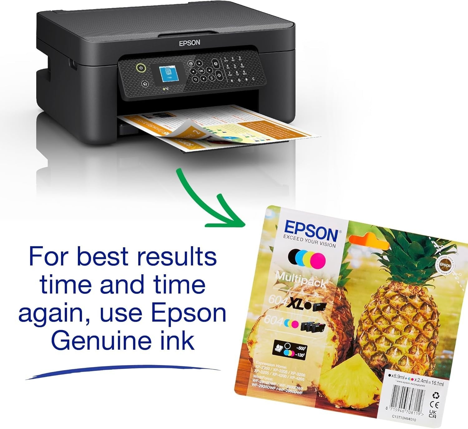 Compact Black A4 Wireless Multifunction Printer with Auto-Duplex, Wi-Fi