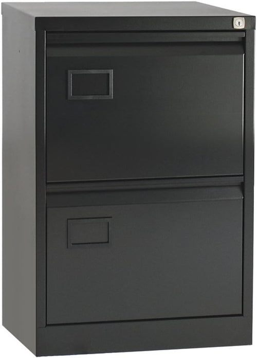 2 Drawer Steel Filing Cabinet Lockable Under Desk A4 Foolscap