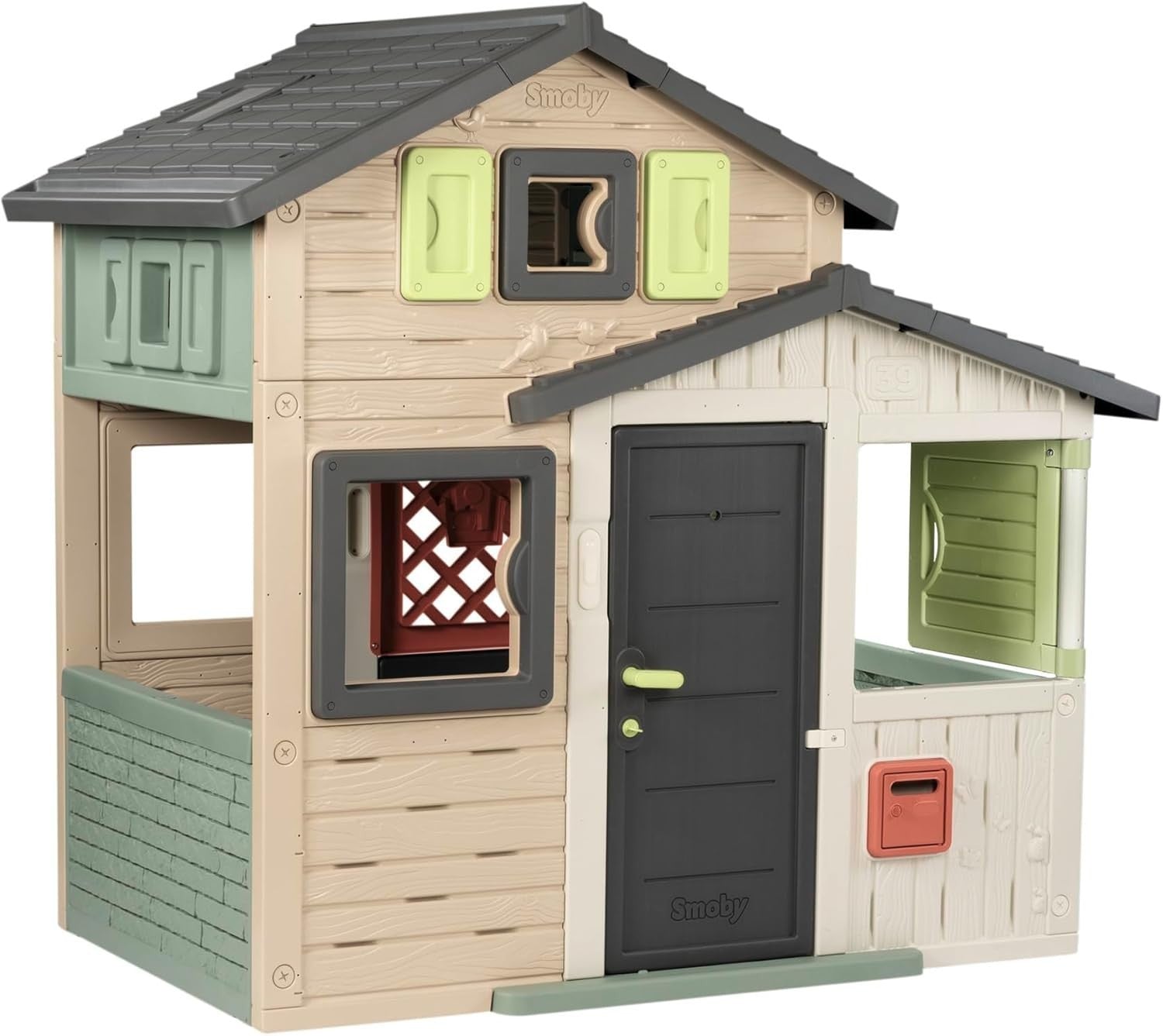 Large Kids Outdoor Playhouse Garden House w Table Windows Doors