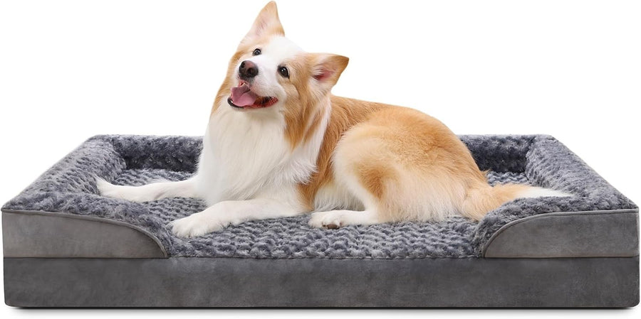 Large Orthopedic Memory Foam Dog Bed Washable 90x57cm