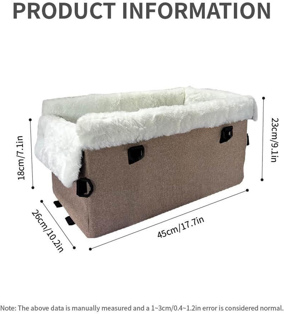 Dog Car Seat Console Booster Bed Safety Buckle Pet Carrier Cushion
